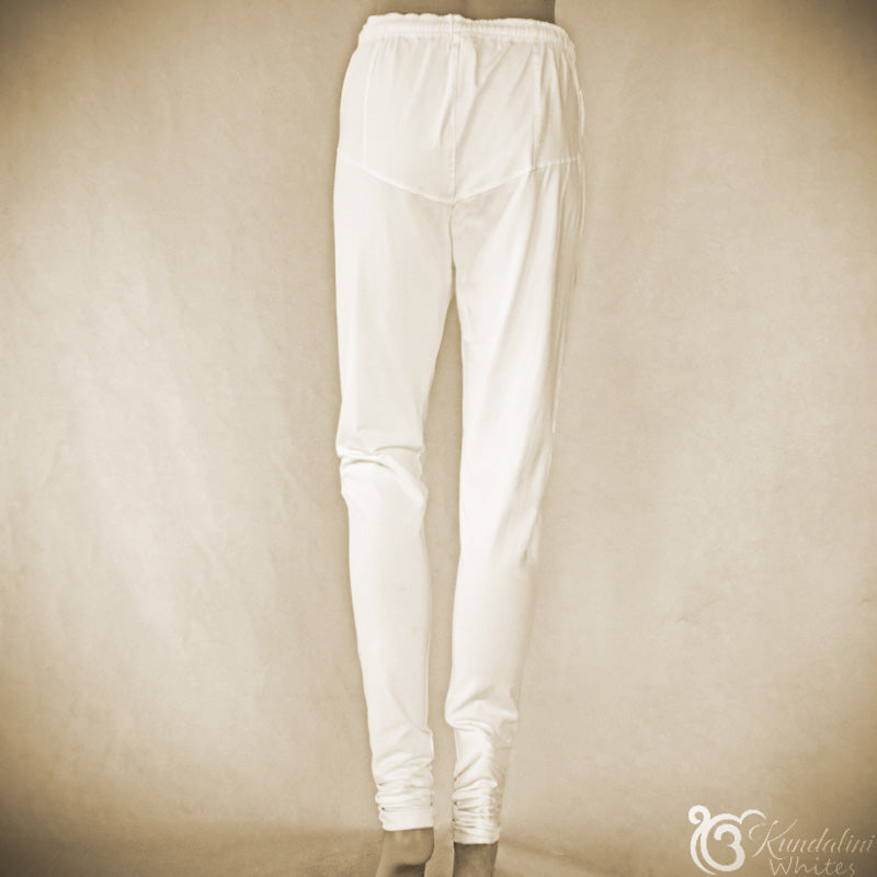 White pants on a beige background