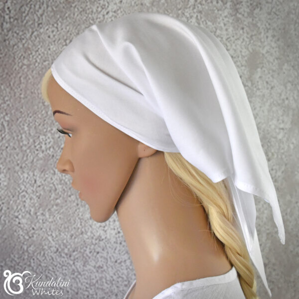 Cotton sateen white bandana