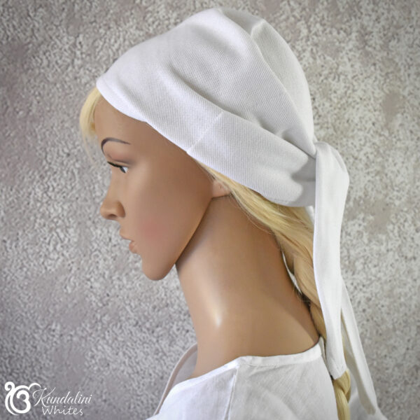 White jersey head wrap