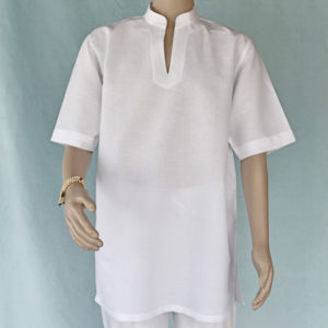 Mens short sleeve linen blend