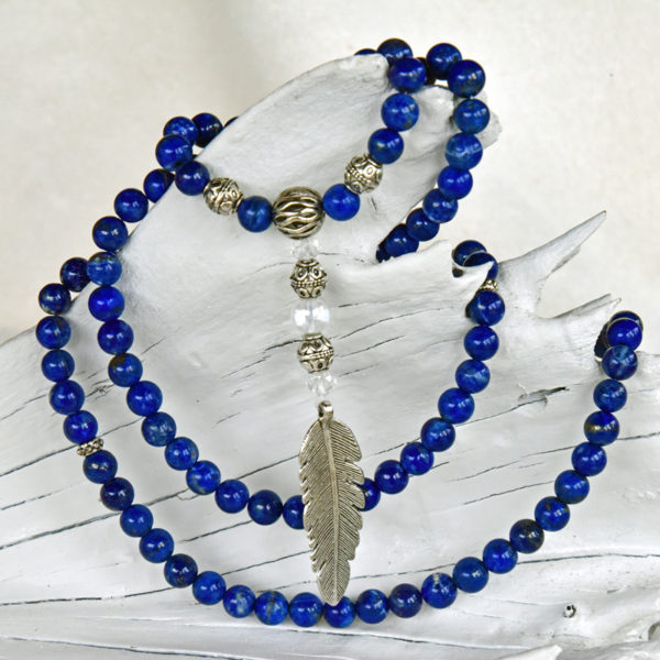 Lapis lazuli mala beads, lapis lazuli japa mala