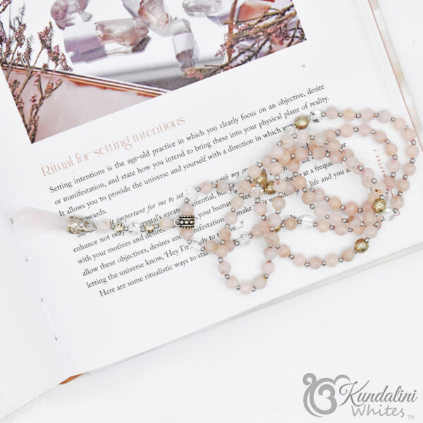 rose quartz japa mala