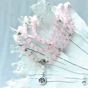 Mala rose quartz, rose quartz mala, mala bead rose quartz, japa mala rose quartz, meditation bead rose quartz