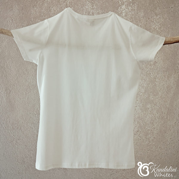 Ladies V-neck T-shirt in 100% cotton