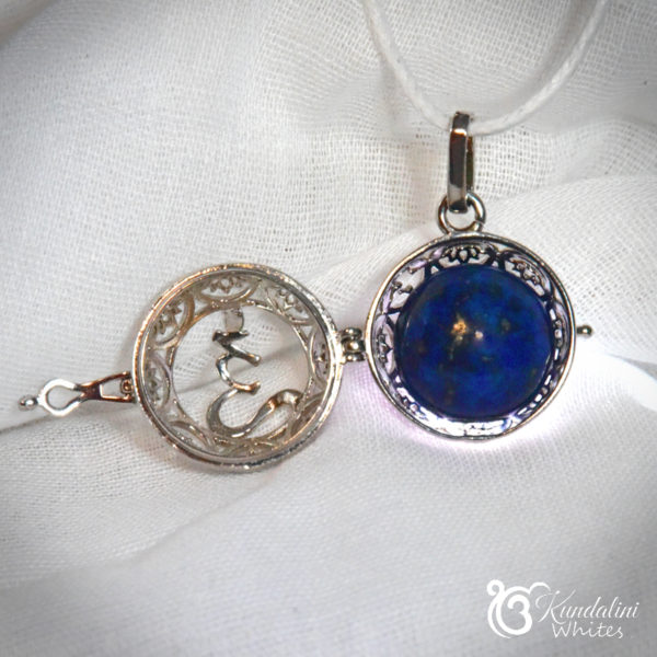 Om locket with lapis lazuli